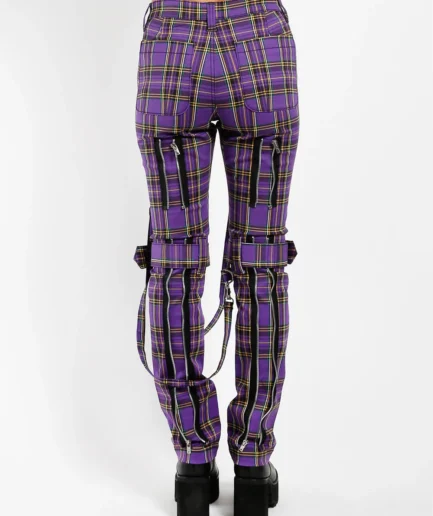 BONDAGE PANT VIOLET PLAID