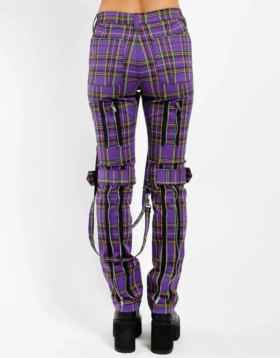 BONDAGE PANT VIOLET PLAID