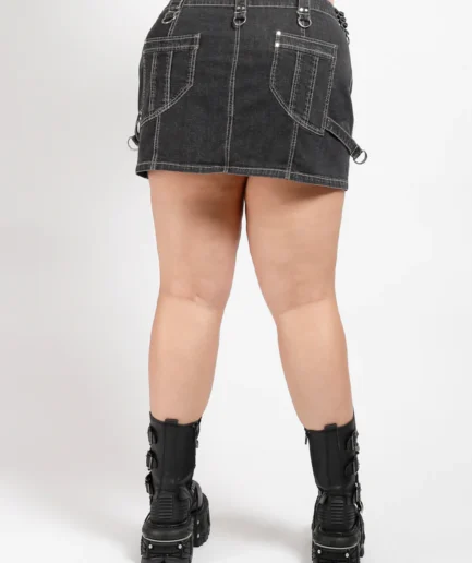 CURVE POWER SKIRT BLACK DENIM