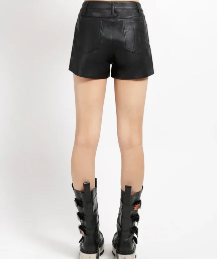 HIGH WAIST FAUX LEATHER SHORT