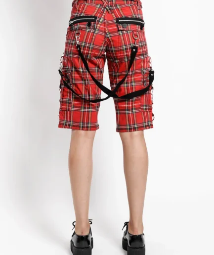 PLAID PUNK SHORT RED PLAID